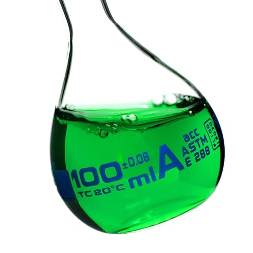 Miniatura 6 de Juego de frascos volumétricos de alta calidad, 1.7fl oz, 3.4fl oz y 8.5fl oz, clase A, ASTM E288, durabilidad superior y resistencia química,