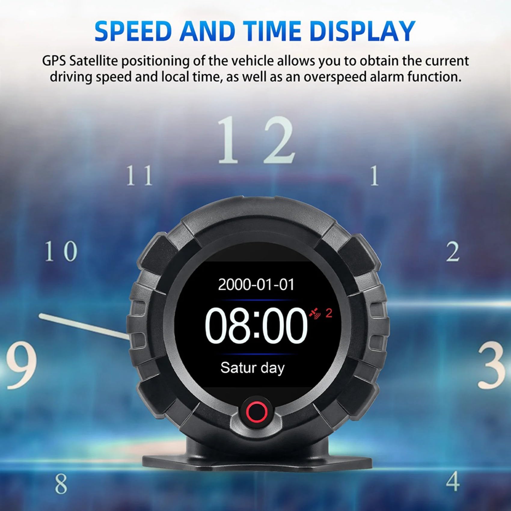 2 x X95 - Inclinómetro GPS para coche, pantalla digital, inclinómetro, velocímetro, ángulo de inclinación para todoterreno