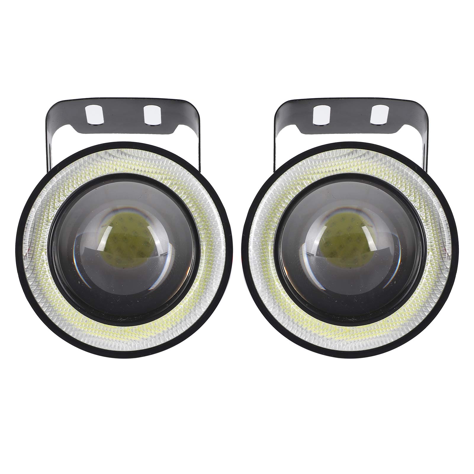 Fydun Universale bianco luminoso sostituzione 3in LED auto Angel Eyes tondo fendinebbia ad alta luminosità DC 12V IP65 impermeabile