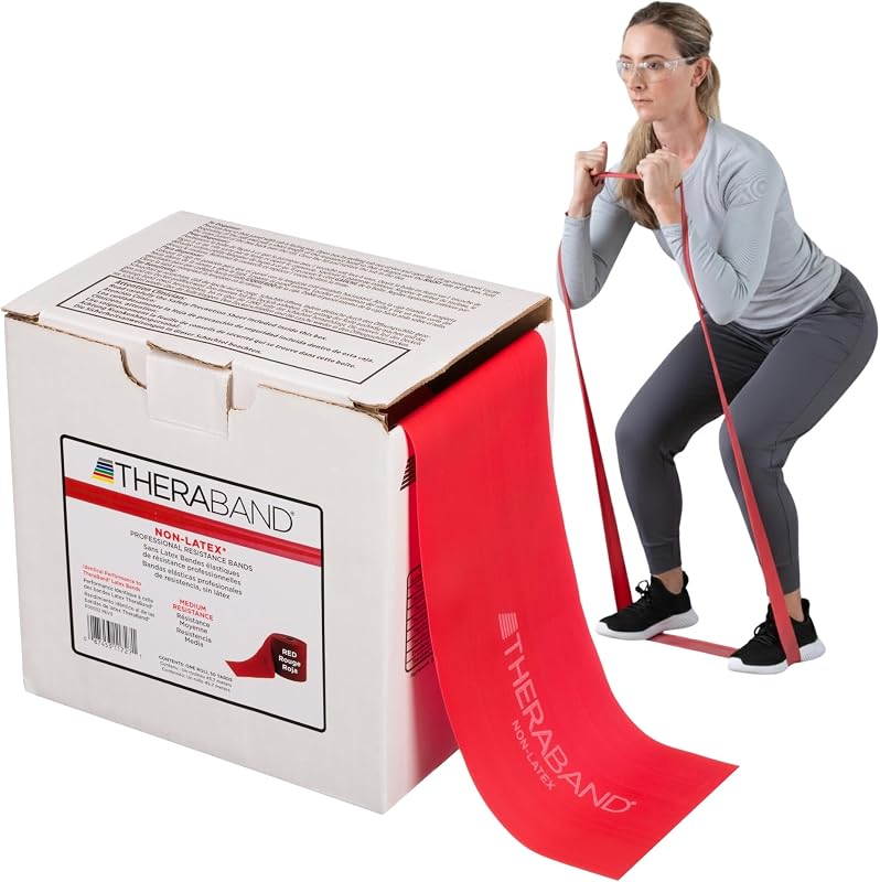 Resistance Band, 50-Yard Roll, Latex Elastic Band for Exercise, Stretching, Physical Therapy, Yoga, Pilates, Home Workouts, Cut-to-Length, Color-Coded Levels