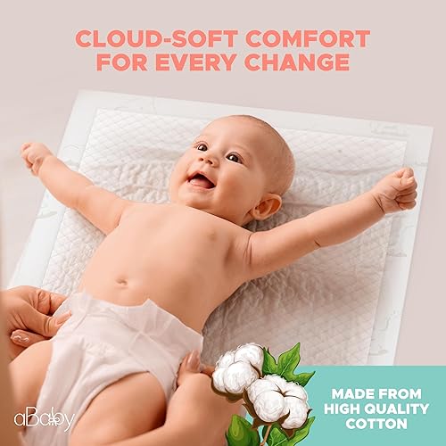 Miniatura 6 de Cambiadores desechables para bebé (paquete de 50) cambiador de bebé súper suave y ultra absorbente, cambiador de pañales a prueba de fugas para