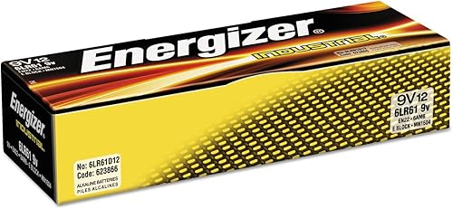 Energizer Productos - Batería industrial alcalina, 9 voltios, 12BX - Se vende como 1 BX. Las baterías alcalinas industriales Energizer de 9 voltios