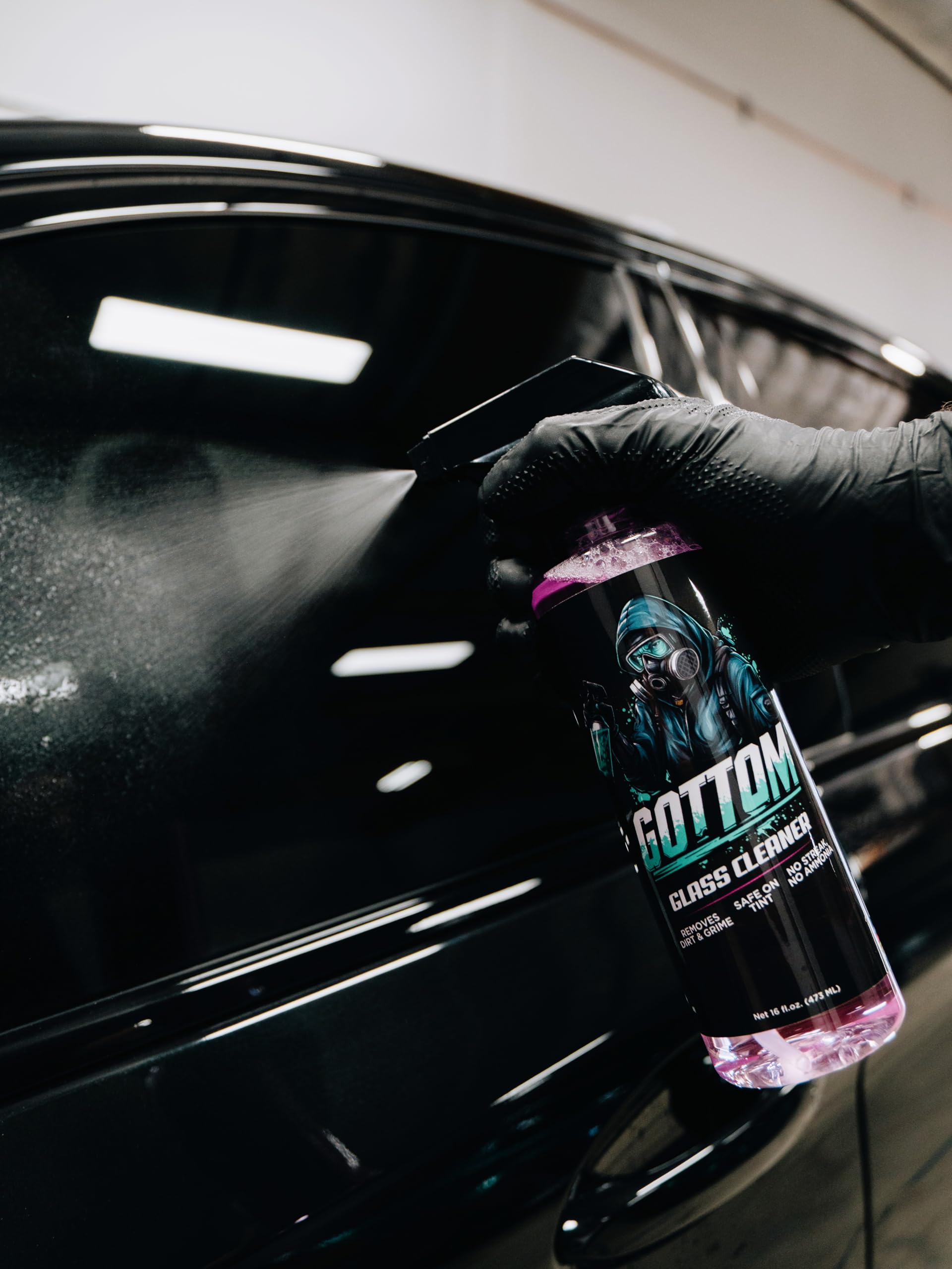Gottom Glass Cleaner Spray – 16oz, Ammonia Free, Streak-Free Window & Glass Cleaner, Safe on Tint – Perfect for Mirrors, Windows, & Glass Surfaces – Effective Dirt & Grime Remover