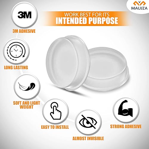 Miniatura 4 de Parachoques para puerta de gabinete, 128 piezas para amortiguación de sonido y protección de superficies. Parachoques de gabinete transparentes,