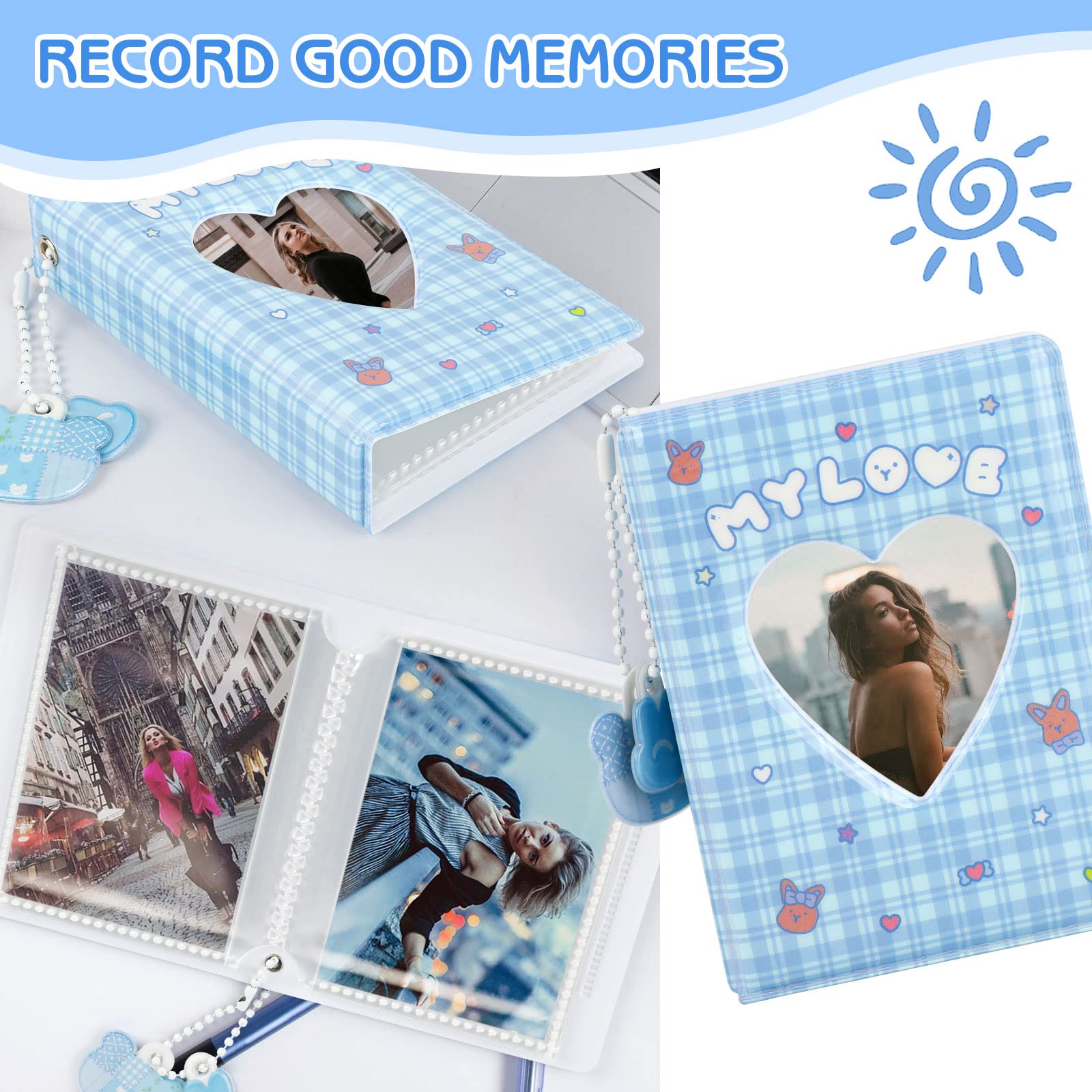 Album Fotografico Kpop 40 Tasche – Mini Portafoto Con Ciondolo A Cuore – Motivo Gatto O Scoiattolo – Portatile 7,9x11 Cm