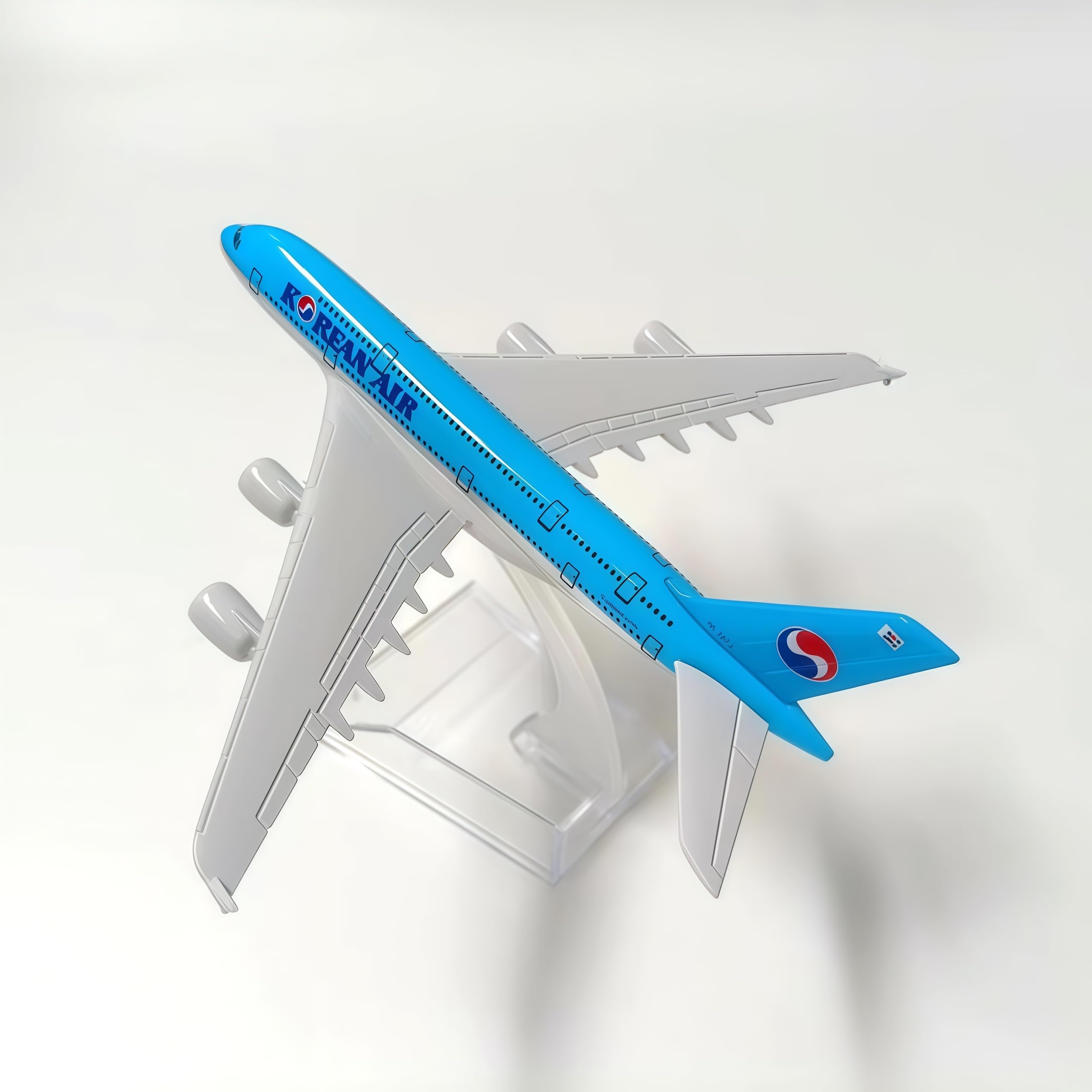 LGSRSNXHTX A380 Korean 16cm Diecast Metal Airplane Model Aircraft Model With Stand For Aviation Enthusiast Gift,Model aircraft collection