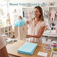 Vista 9 de Shindel 120 hojas de papel de seda azul, papel de seda azul claro de 20 x 14 pulgadas para bolsas de regalo, Navidad, cumpleaños, boda, baby shower