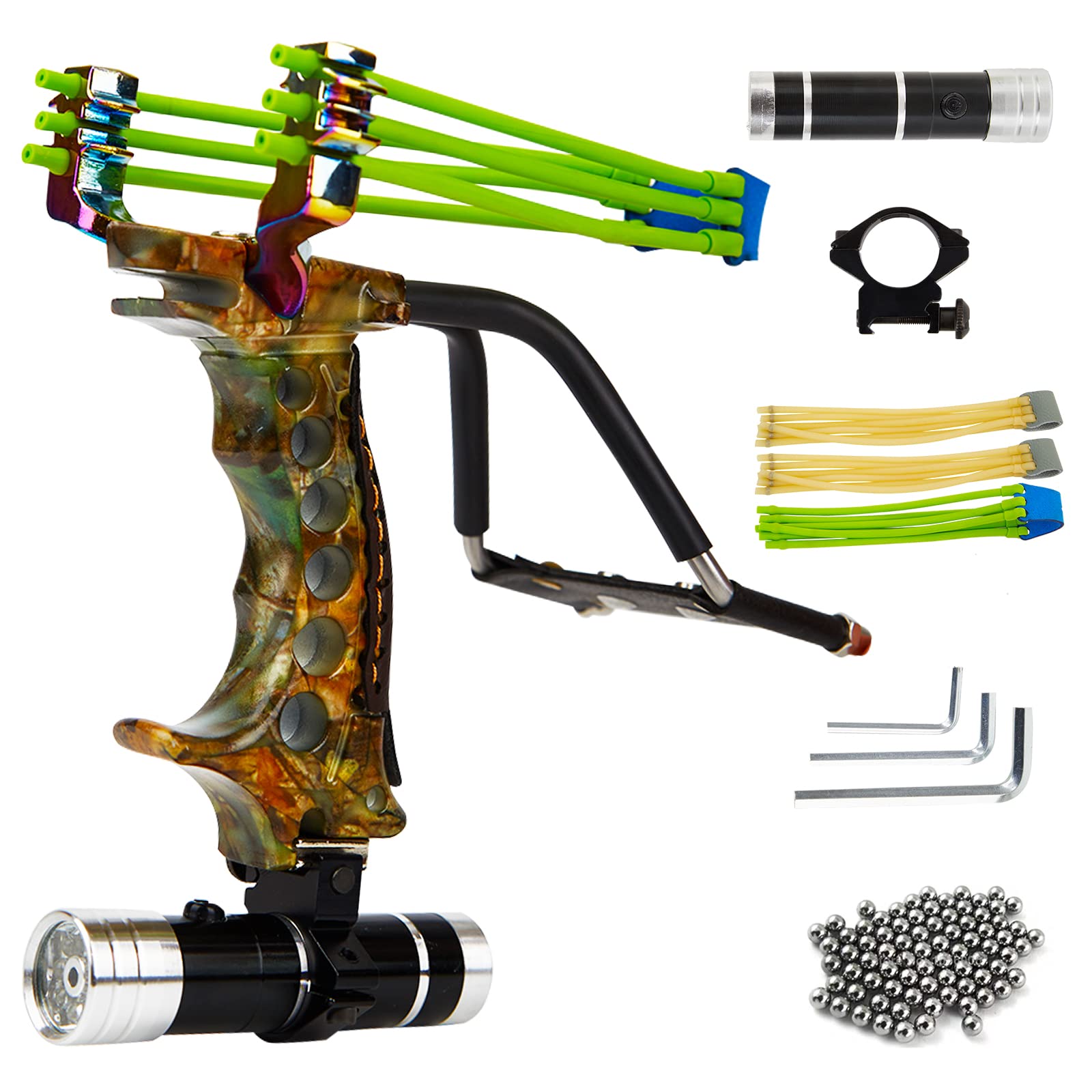 Buy LOLBUYStainless Hunting Laser Sling High Velocity Catapult Slings