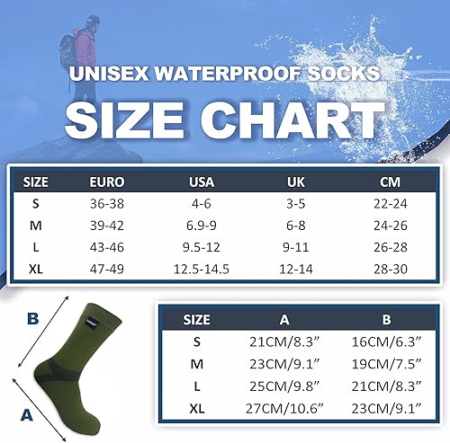 Miniatura 4 de Calcetines de senderismo impermeables para hombre, unisex, transpirables, atléticos, para senderismo, caminata, camino, correr, esquí, calcetines