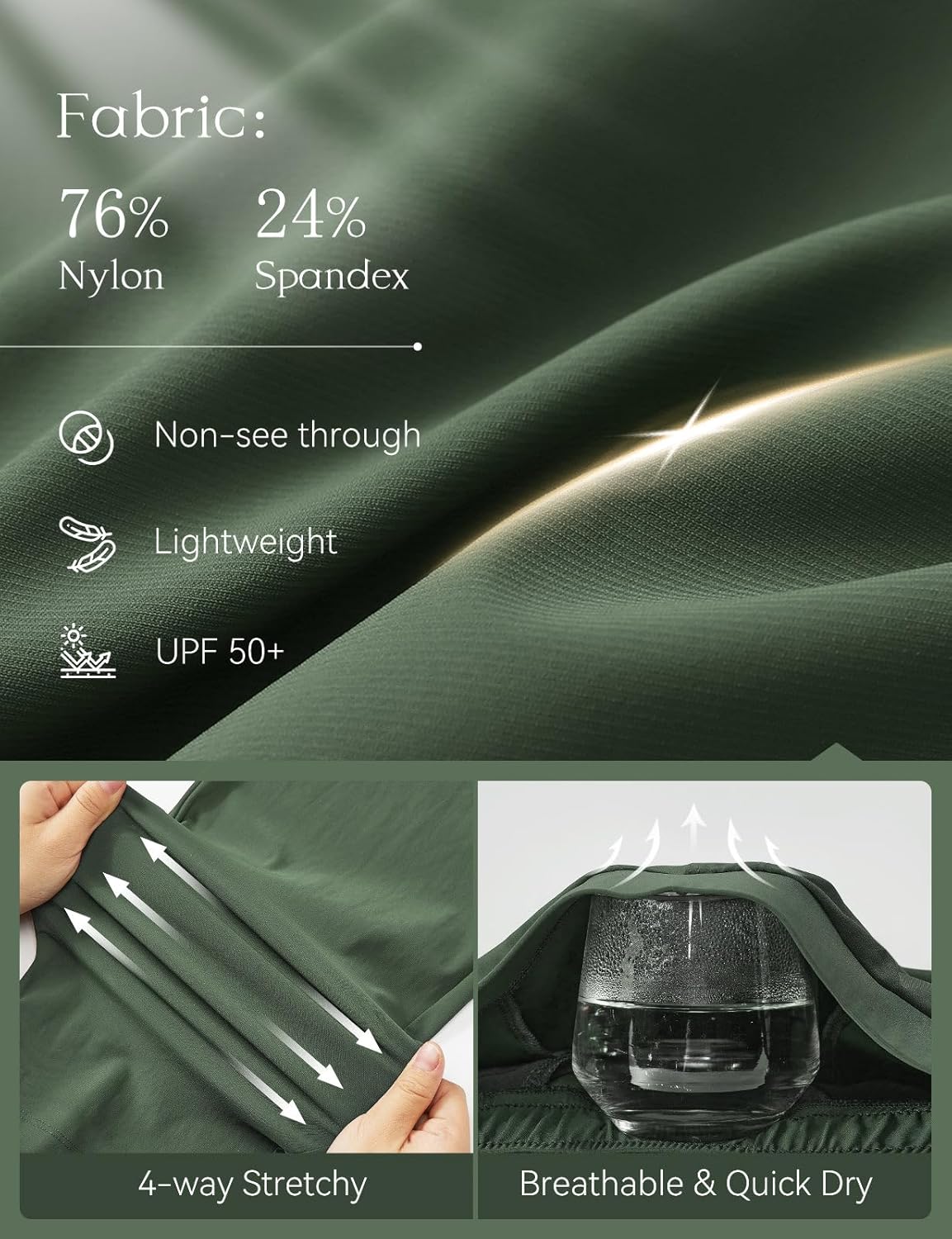 baleaf Women's Golf Pants with Belt Loops Zipper Pockets Stretch Travel Work Bussiness Dressy Casual Slacks UPF 50+ - Image 5