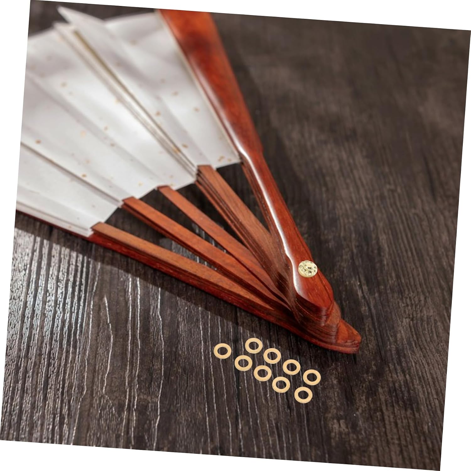 10pcs Folding Fan Repair Parts Rivet Spacer for Handmade Fan Fastener Replacement