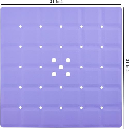 Miniatura 2 de Tapete de ducha para superficie texturizada tapete de ducha antideslizante de silicona sin ventosas plegable, tapete de baño cuadrado para bañera