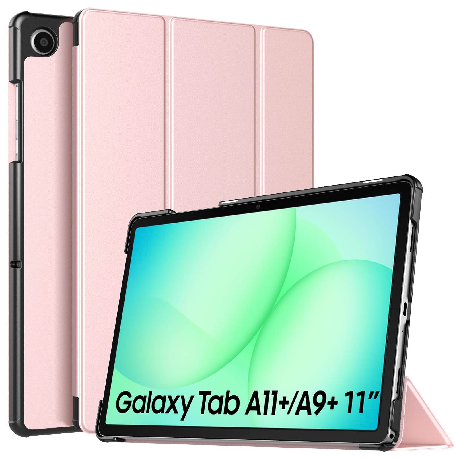 TiMOVO Hülle für Samsung Galaxy Tab A11+ Plus/A9+ Plus 11 Zoll (2025/2023), Schlanke, Leichte Schutzhülle mit Ständer und Harter Rückseite, Auto Aufwachen/Schlafen