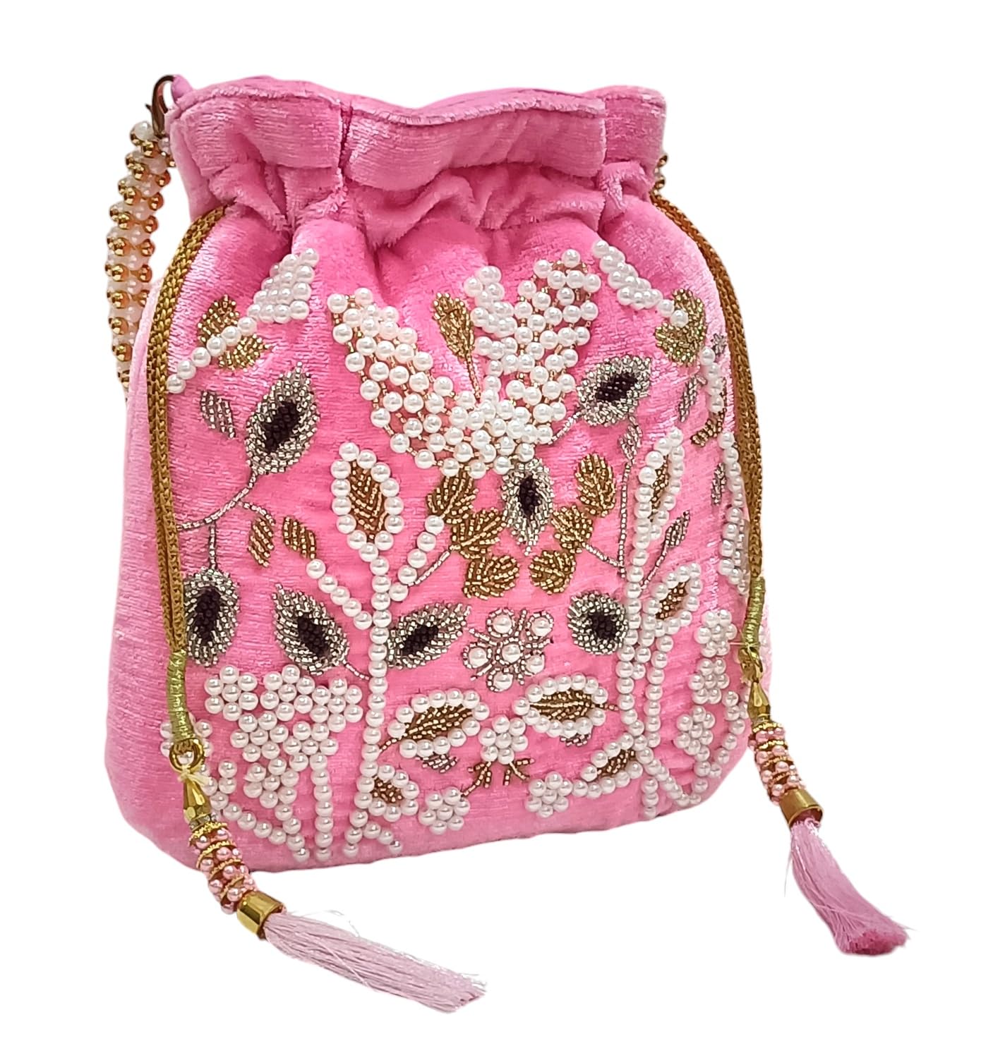 Premium Women's Floral Potli Bag Purse for Party Wedding-image-15