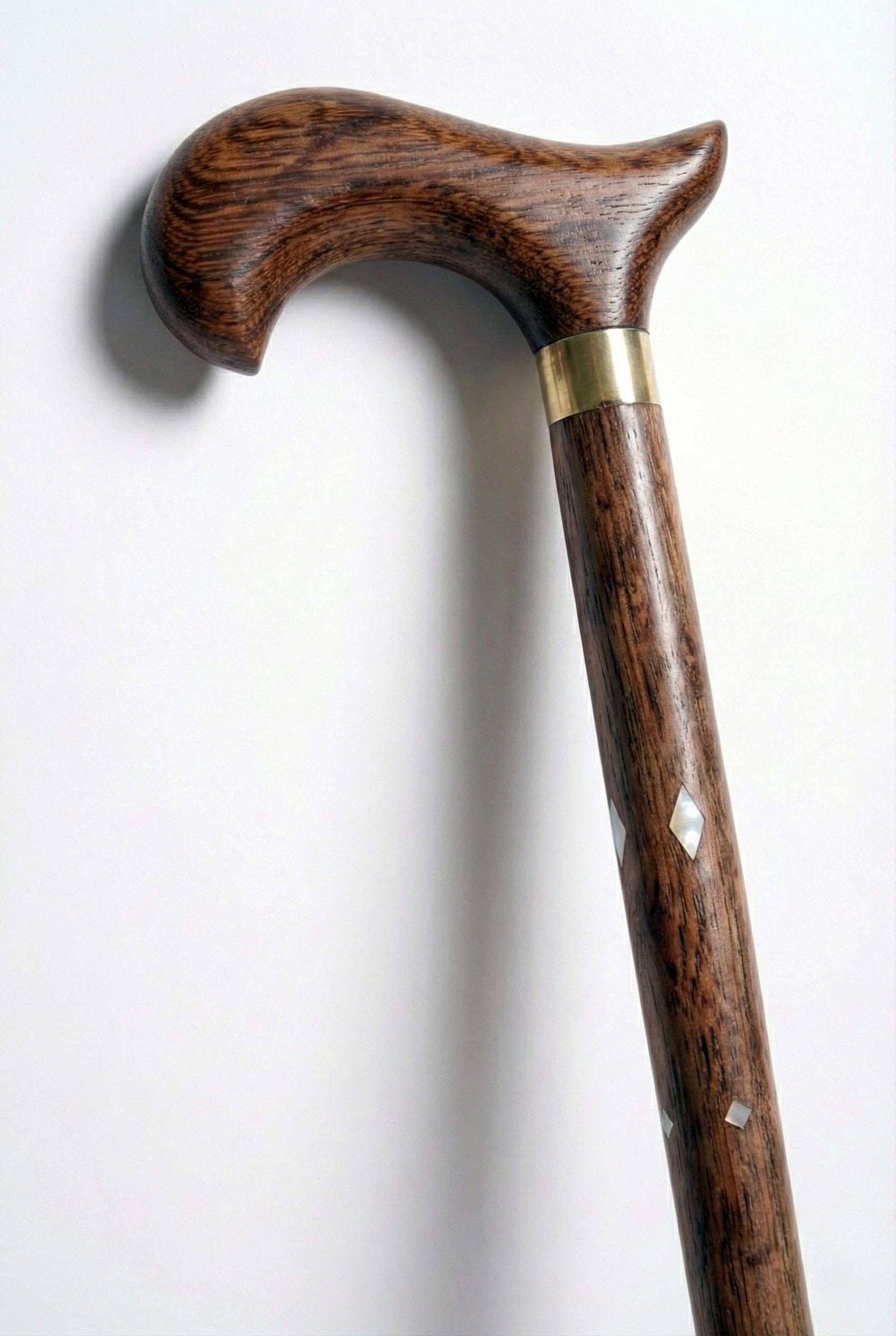 Wooden Walking Stick with Inlay Shaft, 36 Inches, Lightweight for Daily Use, Walking Cane with Brass Collar and Anti-Slip Rubber Tip-image-43