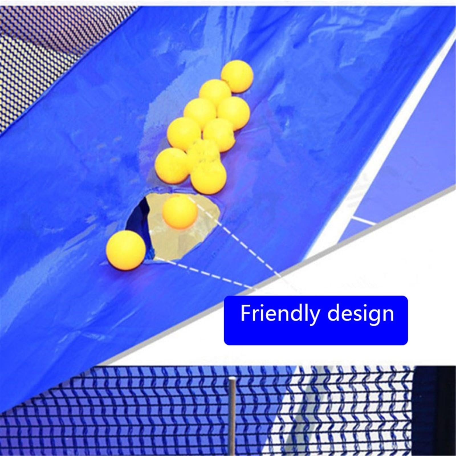Red de entrenamiento para mesa de ping-pong, red portátil para atrapar pelotas de ping-pong para ejercicios con varias pelotas o prácticas con robot lanzador de servicios, herramienta de entrenamiento