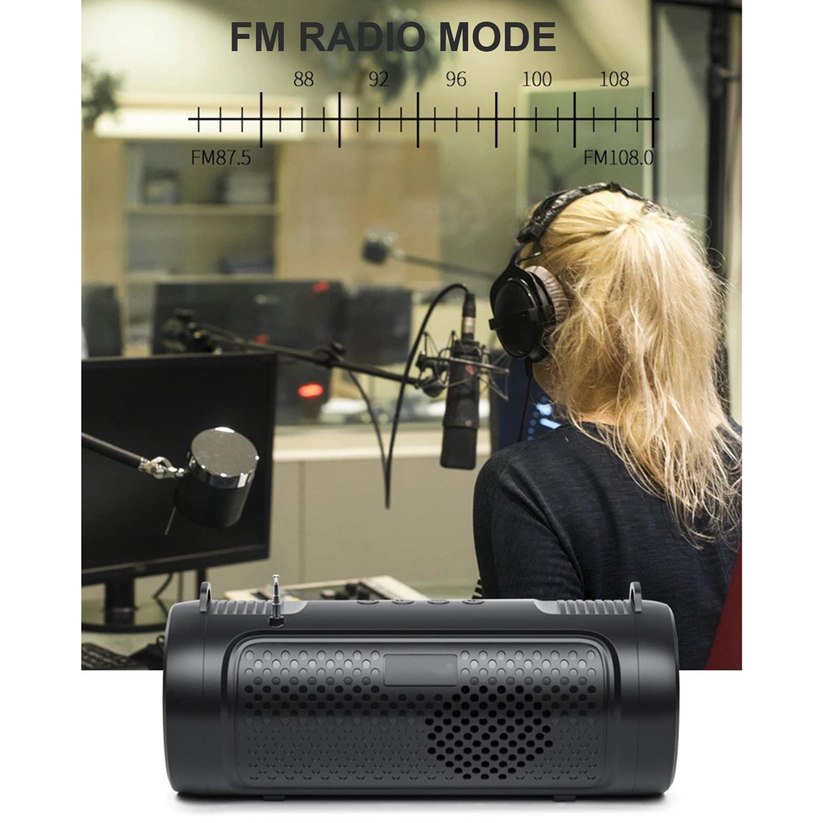 Nouveau Haut-Parleur Bluetooth sans Fil extérieur, USB Portable, TF, Radio FM pour l'équitation, avec Lampe de Poche/capacité de la Batterie 500mAh