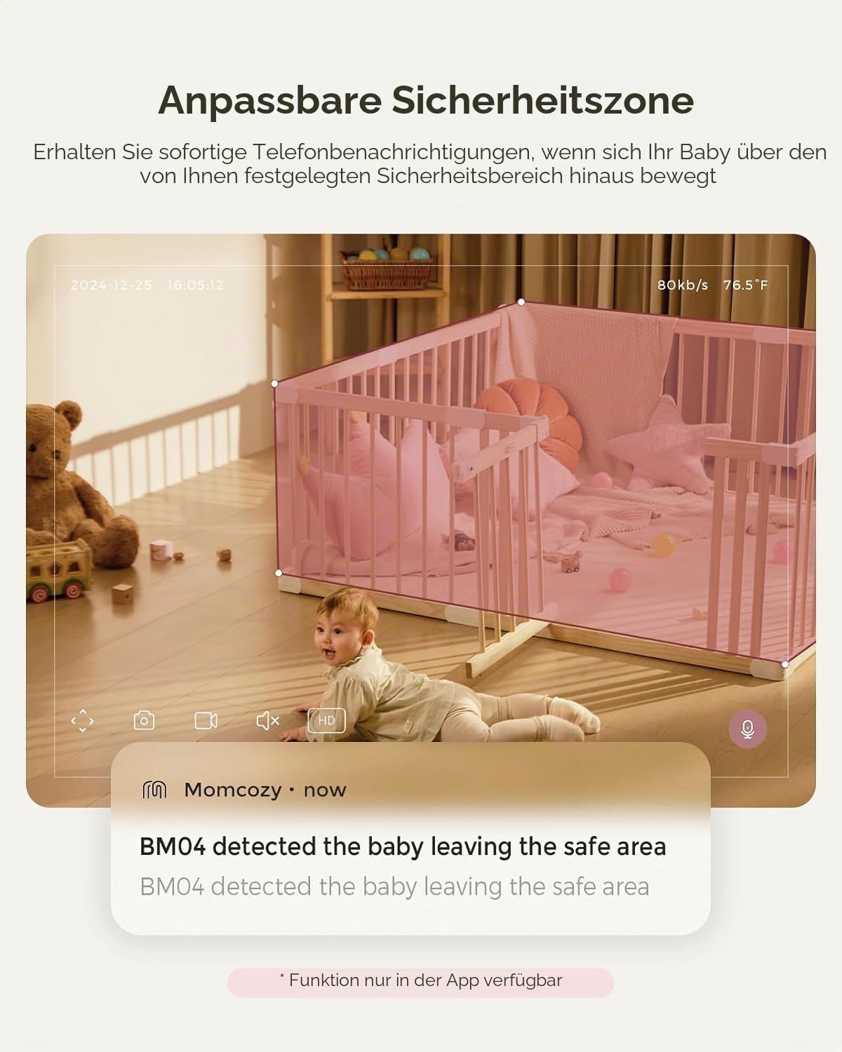 Momcozy BM04 babyphone mit 2 Kamera, 5 Zoll Smart WLAN Baby Monitor