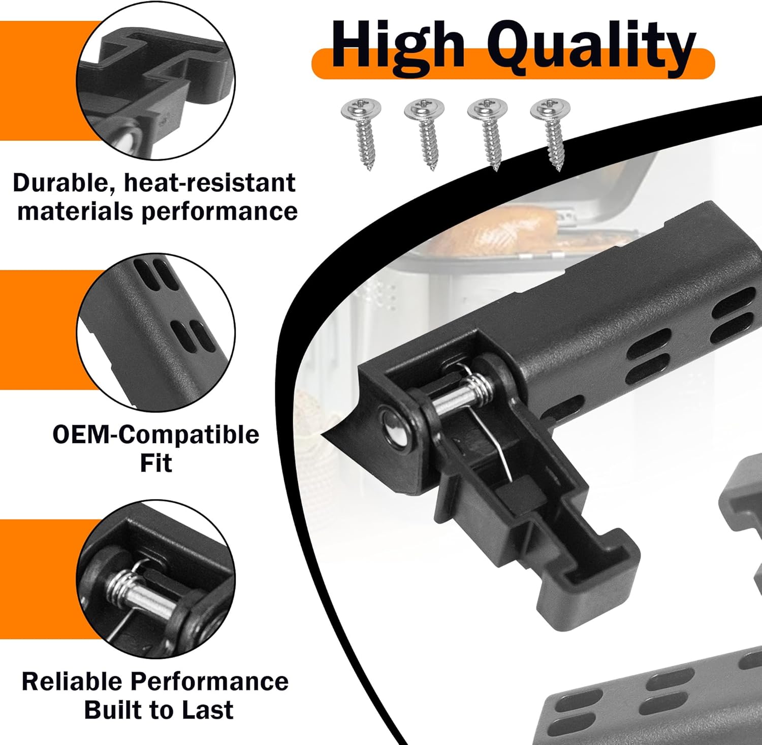2-Pack Replacement Turkey Fryer Lid Repair Kit for Masterbuilt XL Electric Turkey Fryer 10L - Compatible with Masterbuilt Electric Fryer Models MB20012420 MB20010326.