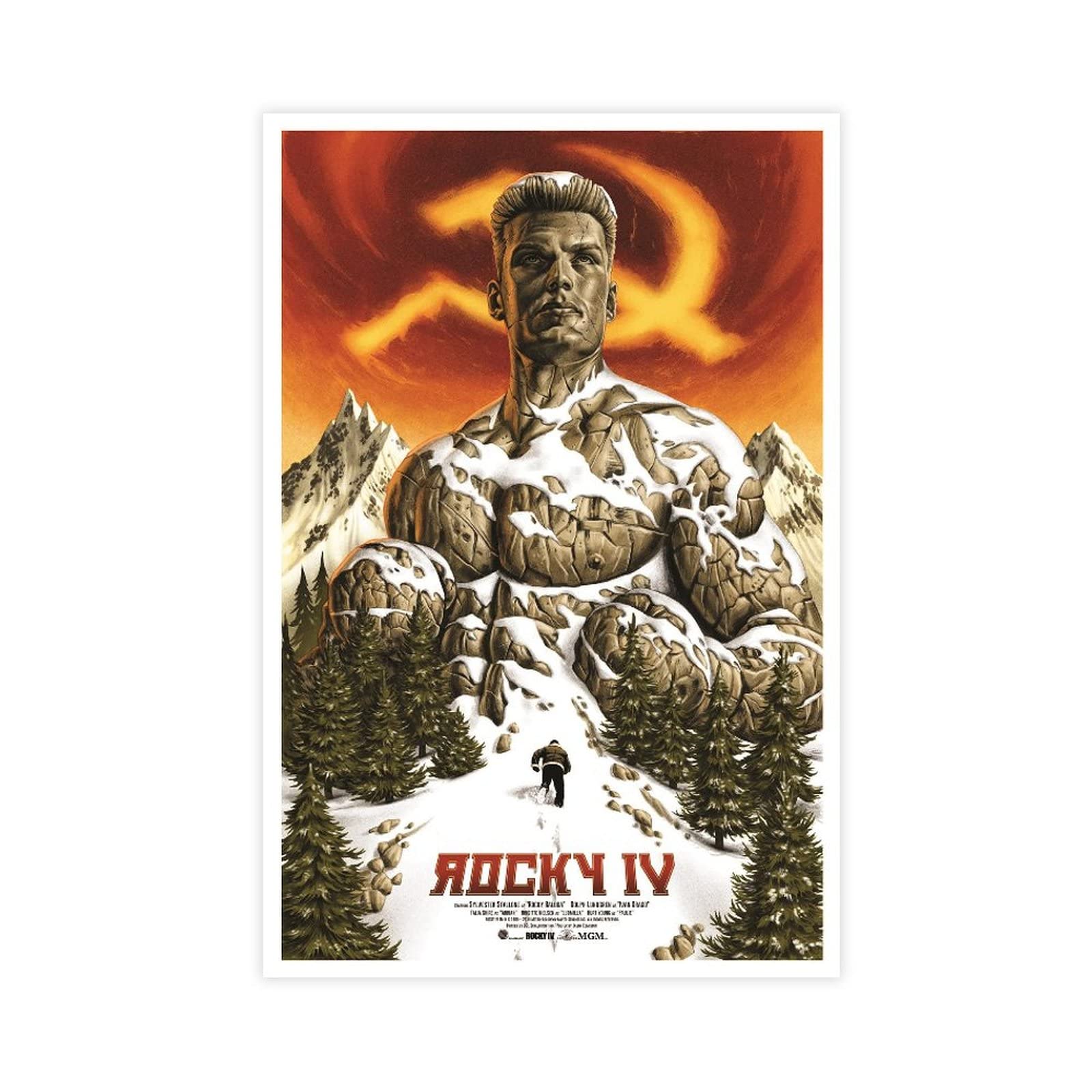 Affiche Toile Rocky Motivation Vintage - 40 X 60 Cm, Décoration Chambre Ou Bureau - Sans Cadre, Impression Haute Qualité