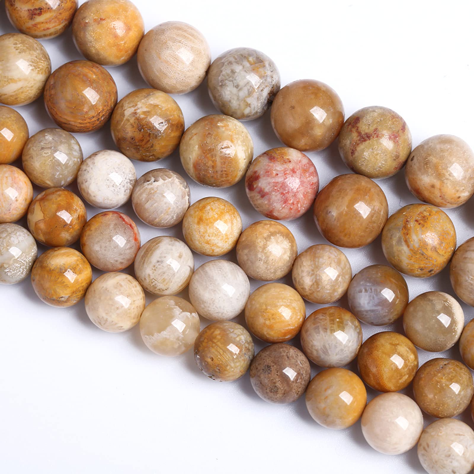 75PCS 10MM Natural Stone Coral Jade Chrysanthemum Beads for Jewelry Making DIY Bracelet โ image 1