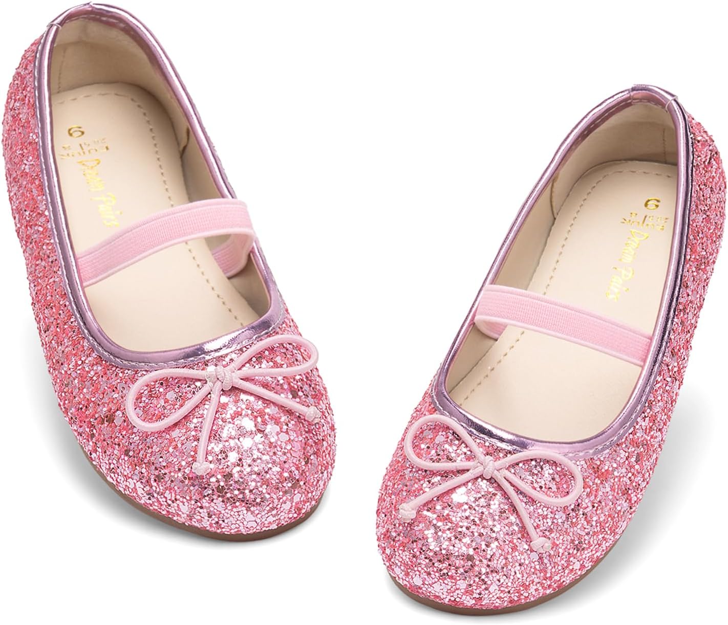 Kids Girls Ballerinas Sparkling and Comfortable Flat Shoes for Girls to Slip On Ballerina Princess Belle_01-1