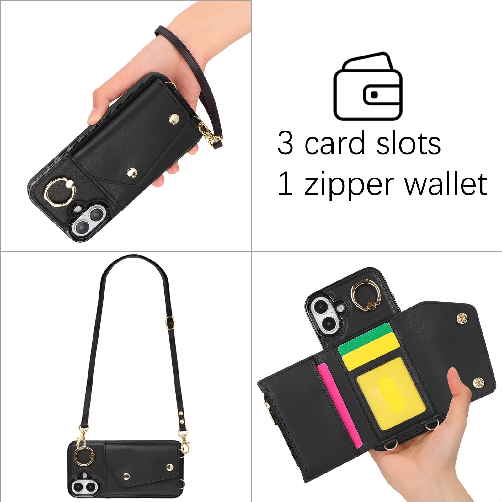 Amazon.com: MRRSIWEI for iPhone 16 Plus Case for Women, Crossbody
