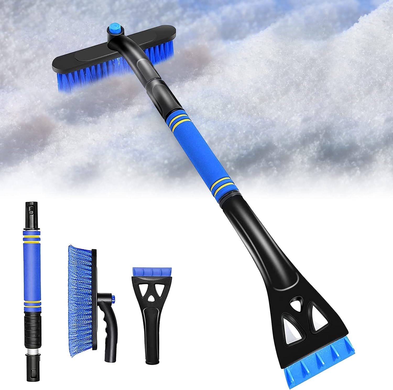 Snow Brush for Car, HOLDPEAK 31.5“ Extendable Snow Brush