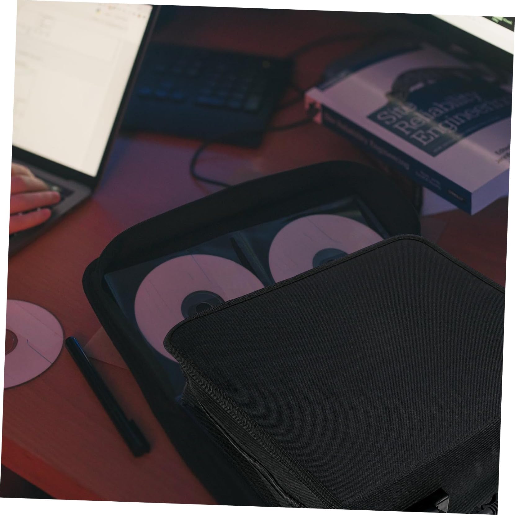 JECOMPRIS Professional Capacity CD Dvd Case Holder Oxford Organizer for Home Cinema Storage Portable and Protective Carrying Bag for and Dvds