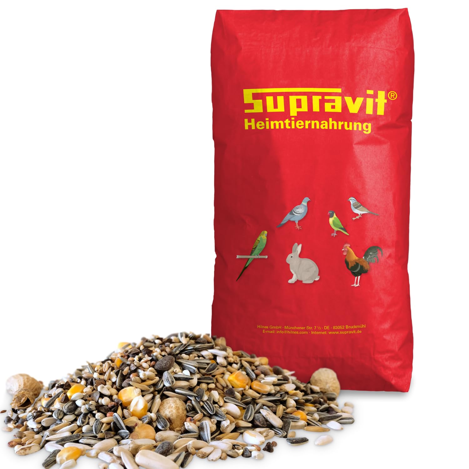 Supravit Papageienfutter 20kg – Premium Futtermischung für Papageien Aller Arten | Saaten- & Körnermischung | hochwertiges Vogel-Futter aus Deutschland
