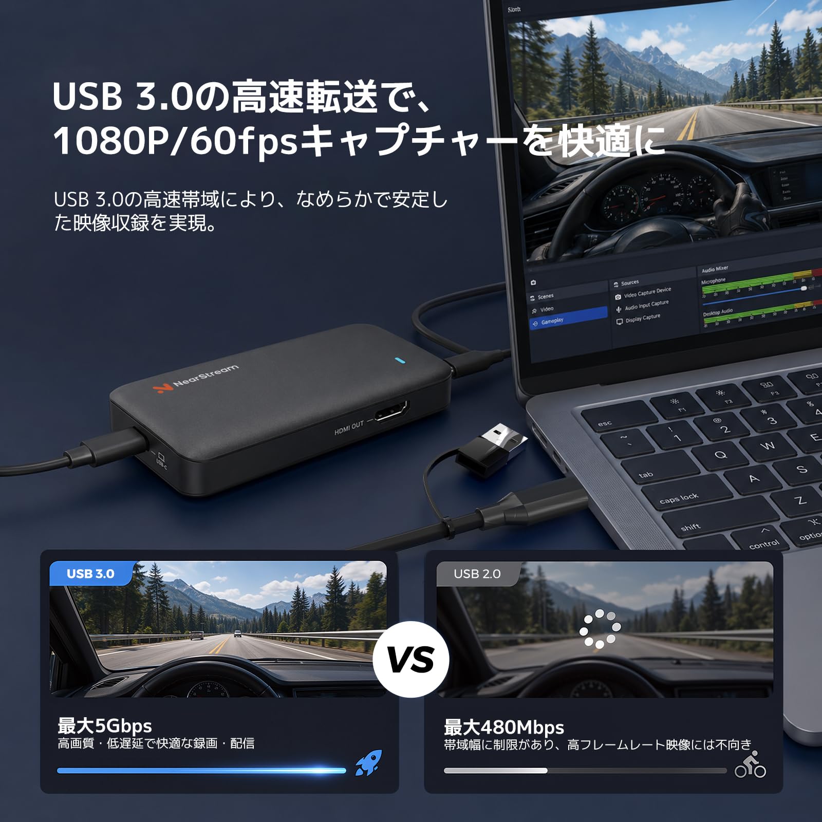 Amazon.co.jp: NearStream CCD10 キャプチャーボード 4K60fps入力