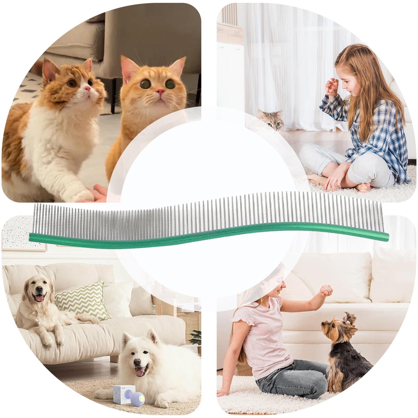 Peignes pour chien pour tapis de toilettage | Peigne incurvé pour chiens, peigne pour animaux de compagnie, dents en métal pour chiens et chats, poils pour le toilettage à domicile, élimine les nœuds