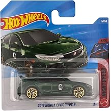 Hot Wheels - 2018 Honda Civic Type R - Nightspeed 3/10 - Short card - JJK87 - Green - Short card - Mattel 2026 11/250 - JDM Hatchback - 164