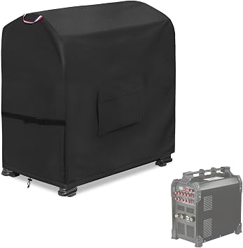Premium Welding Machine Cover - Heavy Duty 600D Waterproof TIG225X TIG Welder Cover with Plush Liner Black, 22 L x 12.6 W x 22 H