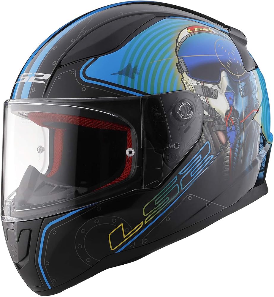 ls2 blue helmet 2019 Helmets Full Face Rapid Street (Mach II Fighter Pilot Pinlock compatible so you Sizes:Large Bell Broozer Bell Full West Virginia Mountaineers 2025 Gold Throwback Speed Mini Helmet