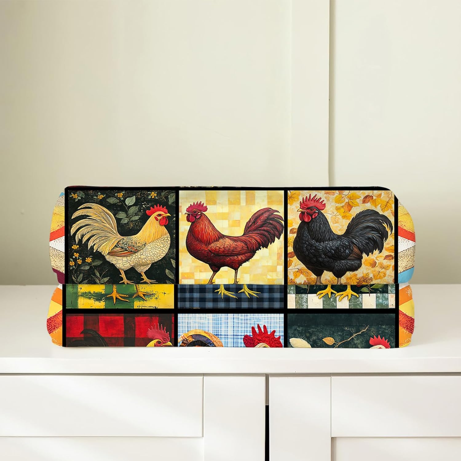 Rooster Blanket, Chicken Throw Blanket, Farmhouse Rooster Gifts Blankets Stuff Fleece Flannel Plush for Women Men Boys Girls Lovers Adults Soft Bedding Gift for Sofa Bed Office Home Decor 50"x40" - Image 7