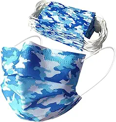 Máscara Facial Descartável Infantil Com 3 Camadas, Proteção Bucal Para Crianças (Pacote 50)