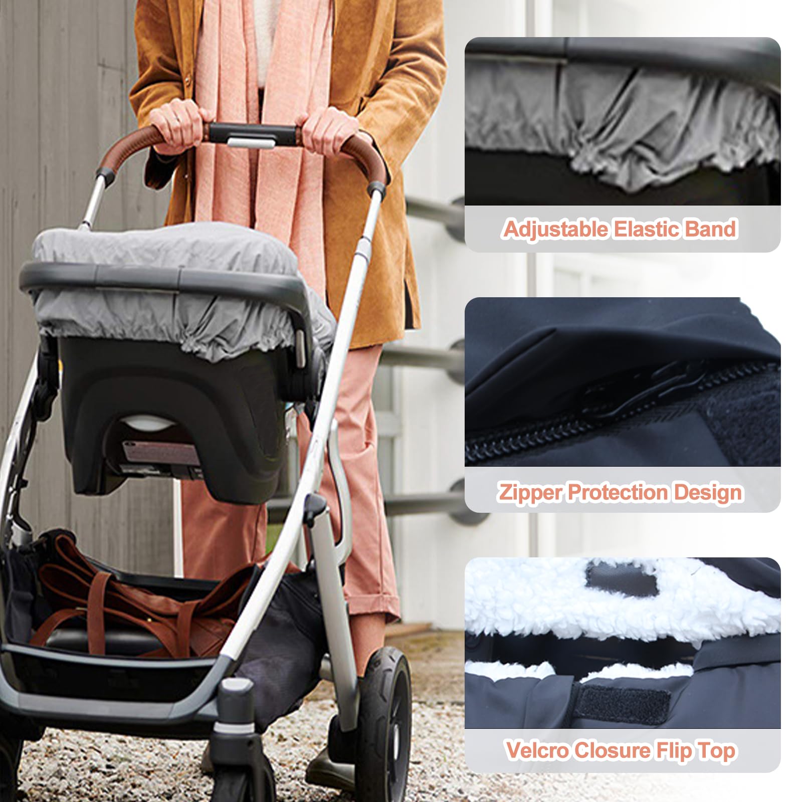 Amazon.com: Winter Baby Car Seat Cover, Carseat Cover for Baby Seat or  Stroller, Windproof Warm Infant Car seat for Newborn Keep Babies Warm  Bunting Bag (Black) : Baby