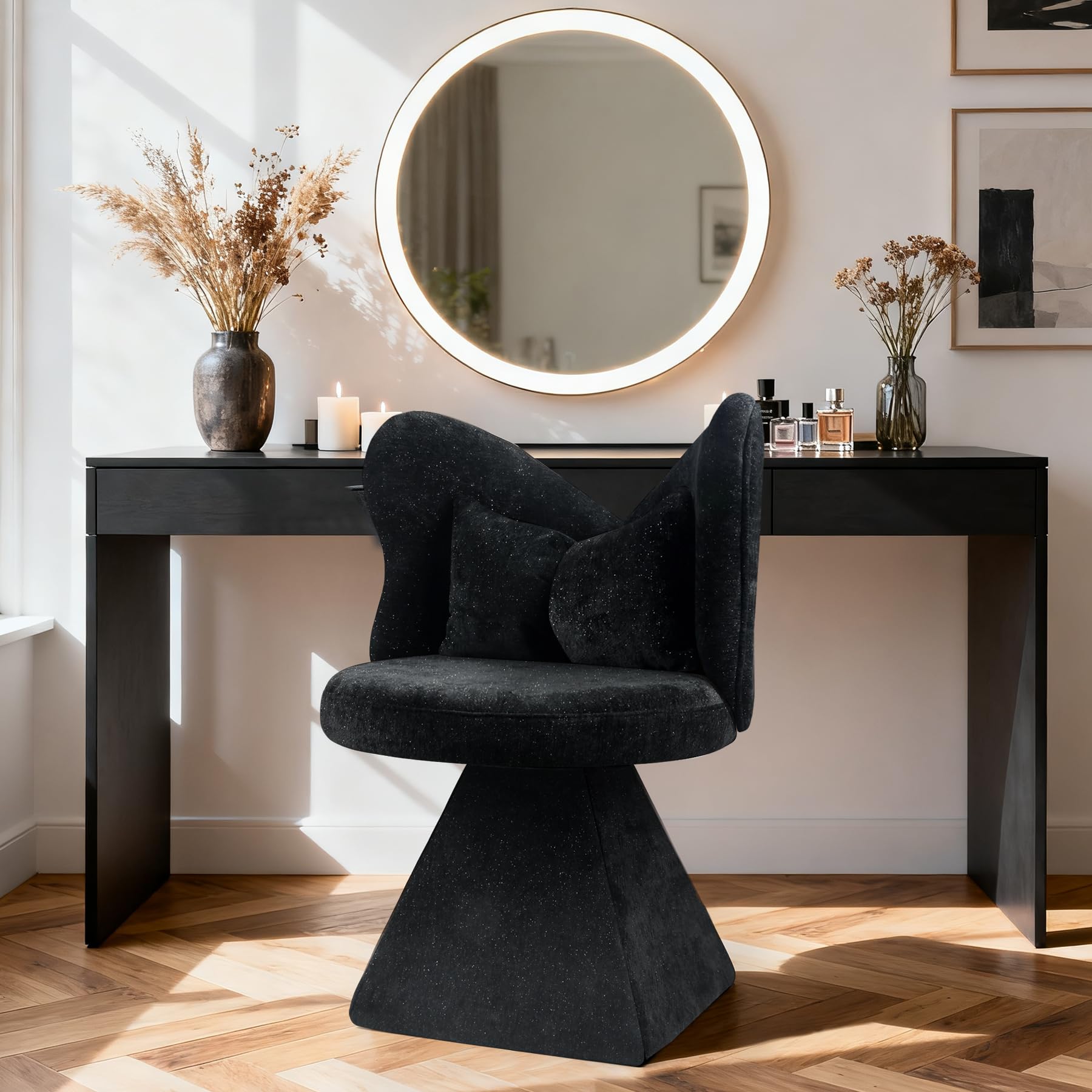 Amazon.com: KEIKI 360° Swivel Accent Sofa Chair, Armless Chenille