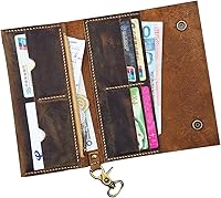 Vista 1 de Genuine Leather Mens Bifold vertical chain Wallet/Men leather biker trucker wallet with zipper pocket -BW005C