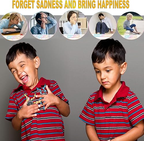 Miniatura 4 de Juguete sensorial divertido de 18 piezas juguete giratorio de mano juguetes giratorios para aliviar el estrés juguete giroscopio para la punta de