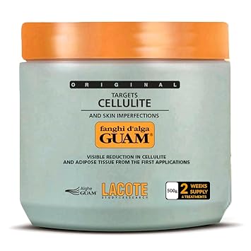 Guam Anti-Cellulite Seaweed Body Wrap Original Formula for Thighs & Legs Skin Firming & Tightening Treatment Spa-Grade Skin Rejuvenation Vegan 500g
