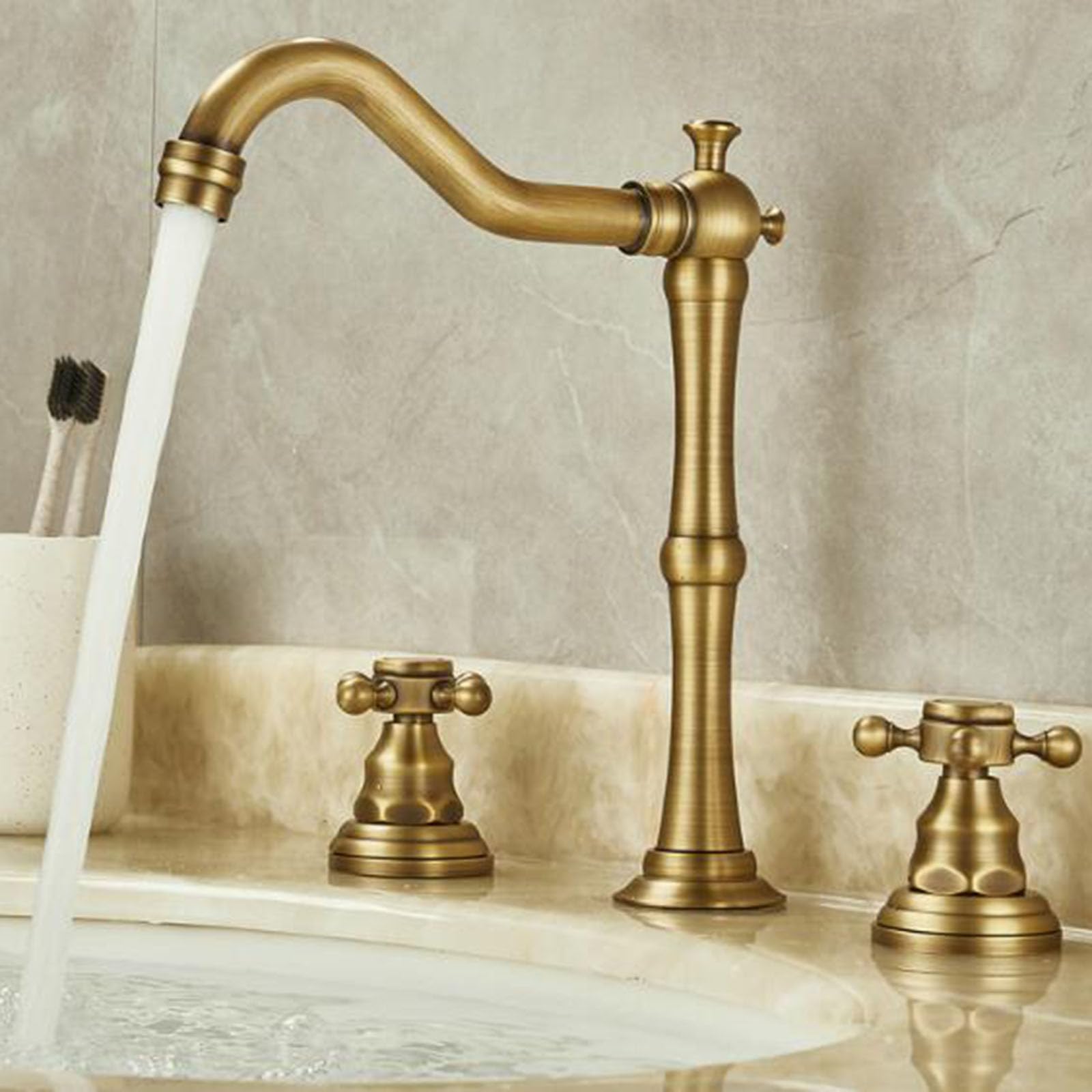 Robinet eau chaude et eau froide mitigeur lavabo salle de bain rétro