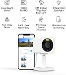 WYZE Cam OG Intérieur/extérieur 1080p Caméra de sécurité maison intelligente WI-Fi avec vision nocturne couleur, projecteur intégré, détection de mouvement,2-Way Audio, Compatible avec Alexa & Assistant de Google, Blanc (paquet de 2)