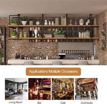 Ceiling Pot Pan Rack Decorative Rectangular Mounted Storage Shelf for Home, Restaurant Kitchen Cookware Utensils Books Household Hanging Floating Shelves (Size : 80x30x80cm)