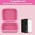 co2CREA Hard Case Replacement for OMRON Evolv Bluetooth Wireless Upper Arm Blood Pressure Monitor BP7000 HEM-7600T-BK (Pink Case)