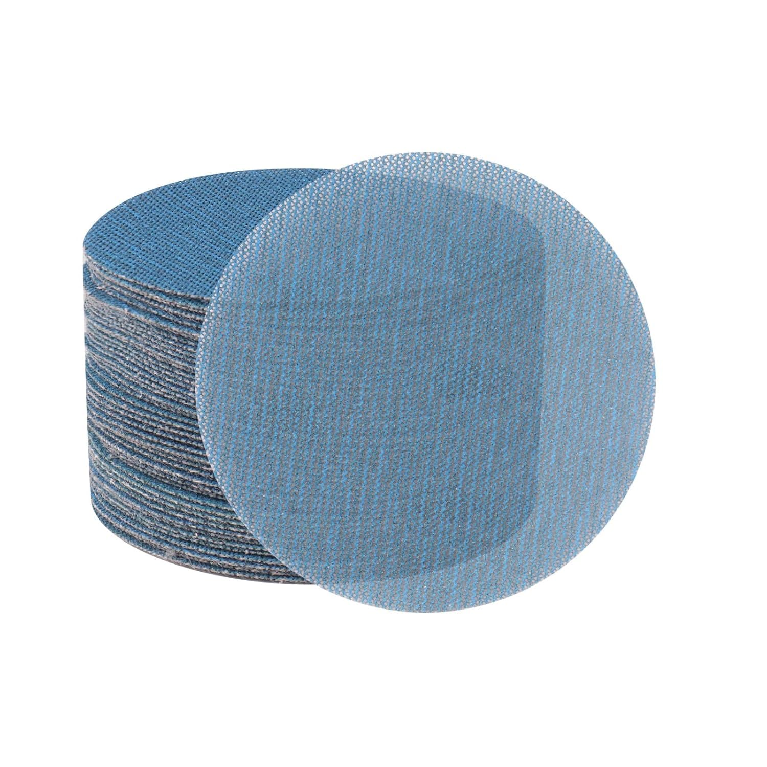 125mm Mesh Sanding Discs 5 Inch Net Sandpaper Hook and Loop 80 Grits Dust Free Anti-Blocking Sanding Discs for Car Wood Furniture Floor Sanding & Fine Finishing
