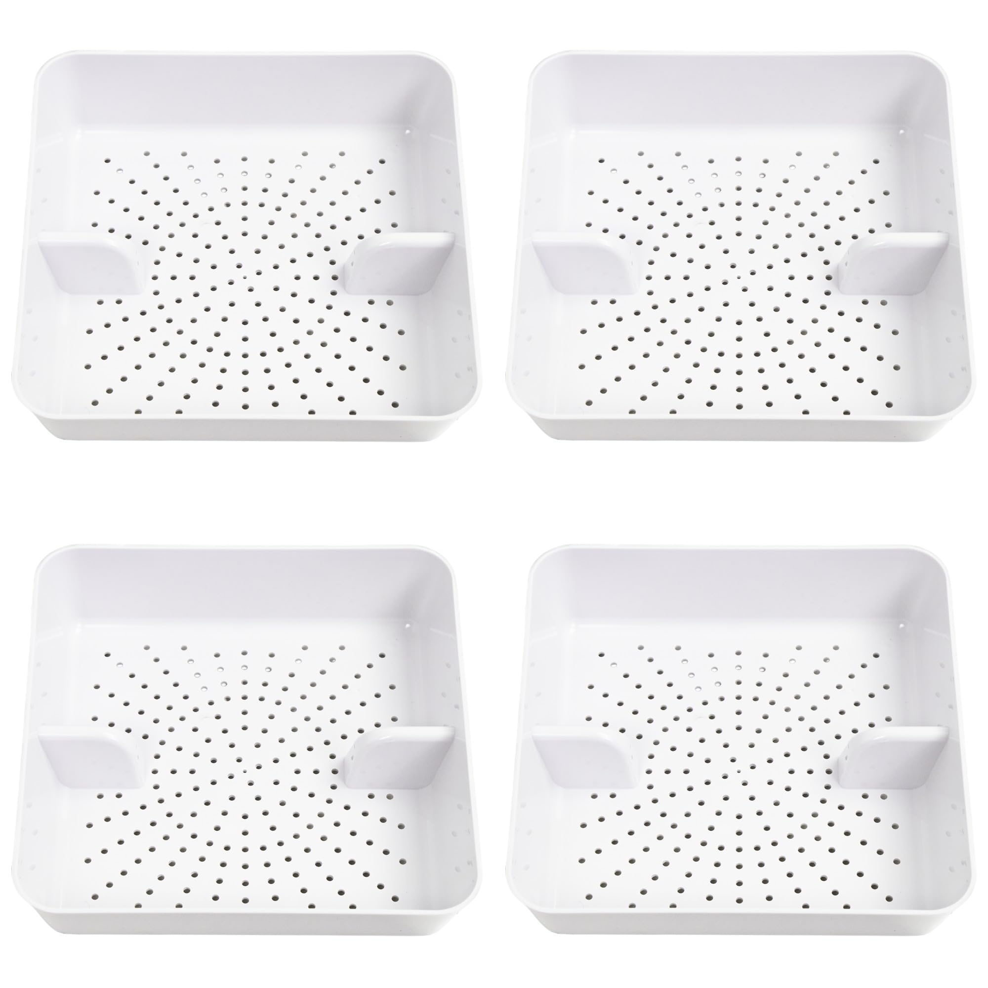 GSW FS-PB - Cesta de drenaje de plástico ABS para fregadero, 4 unidades, atrapa partículas de alimentos para restaurantes, bares, bufés, se adapta a agujeros de fregadero de suelo de 8-1/2 pulgadas
