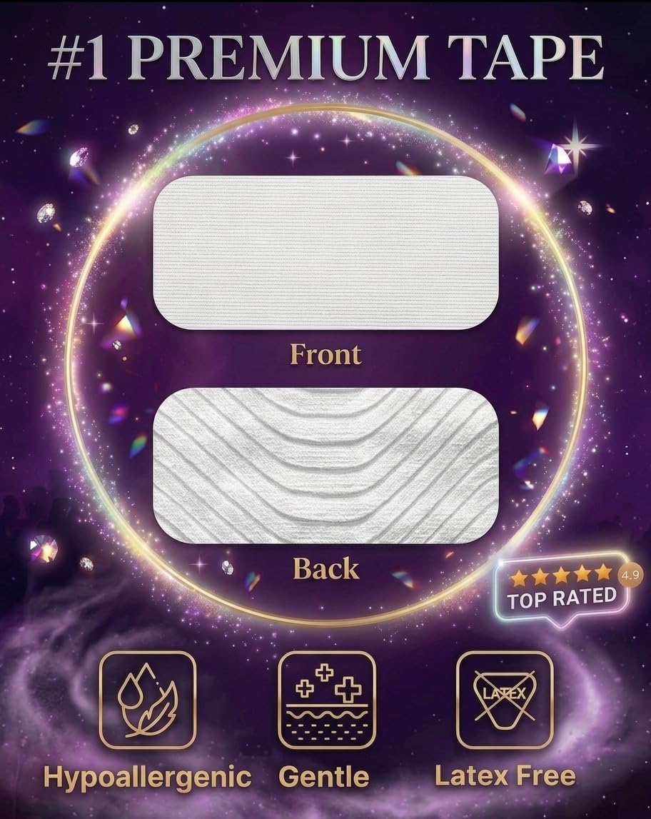 Silent Slumber 100% Collagen Adhesive Tape (30 Pack) - Pain Free Removal, Porous Latex Free to be Used on Books and Other Daily Items