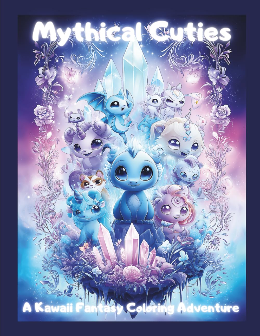 Mythical Cuties: A Kawaii Fantasy Coloring Adventure: 100 Adorable Fantasy Kawaii Creatures to Color for Stress Relief, Relaxation & Creative Fun — ... Fairies, Mermaids, Unicorns, Monsters & More